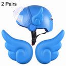 2 Pairs Motorcycle Helmet Angel Wings Decoration(Blue)