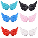 2 Pairs Motorcycle Helmet Angel Wings Decoration(Red)