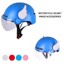 2 Pairs Motorcycle Helmet Angel Wings Decoration(Blue)