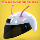 4PCS Motorcycle Helmet Soft Silicone Tentacle Sucker Decoration(Peach Red)