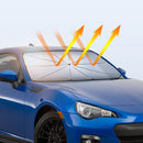 Car Windshield Telescopic Folding Thermal Insulation Parasol, Size: Large+2 PCS Side Sun Block