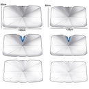 Car Windshield Telescopic Folding Thermal Insulation Parasol, Size: Silver Coated Small