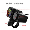 WUPP CS-1747A1 Motorcycle Voltage Temperature Digital Display Double USB Phone Charger