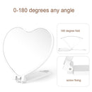 Handheld Small Mirror Portable Folding Mini Pocket Makeup Mirror, Color: 3.5 -inch Heart -shaped