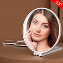 Handheld Small Mirror Portable Folding Mini Pocket Makeup Mirror, Color: 3.5 -inch Heart -shaped