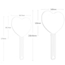 Handheld Small Mirror Portable Folding Mini Pocket Makeup Mirror, Color: 5.5 -inch Heart -shaped