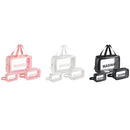 PVC Transparent Waterproof Portable Cosmetic Bag, Size: L (Pink)