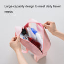 PVC Transparent Waterproof Portable Cosmetic Bag, Size: L (Black)