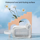 PVC Transparent Waterproof Portable Cosmetic Bag, Size: M (Black)