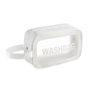 PVC Transparent Waterproof Portable Cosmetic Bag, Size: M (White)