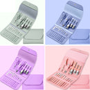 Nail Art Tool Set Nail Clippers Dead Skin Scissors Manicure Tool, Specification: 16 In 1 Pink