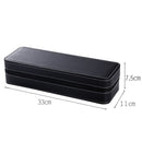 6 Bit Zipper Watch Box Storage Display Box PU Zipper Bag Watch Box(Black)