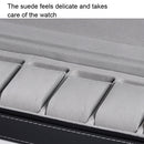 6 Bit Zipper Watch Box Storage Display Box PU Zipper Bag Watch Box(Black)