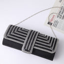 Ladies Evening Bag Shoulder Bag Hand Messenger Bag(Black)