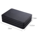 10 Bit Zipper Watch Box Storage Display Box PU Zipper Bag Watch Box(Black)