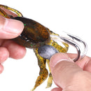 3 PCS HENGJIA SO068 Submerged Crab Hook Anti-hanging Bottom Ice Fishing Bait, Color: 10cm 30g Orange