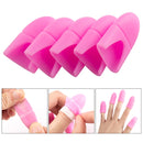4 PCS Nail Removal Clip Free Silicone Finger Sleeves(Black)