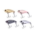 2 Sets HENGJIA VIB013 Metal VIB Fake Bait Electroplated Hard Bait, Specification: 4cm 7g(4 Colors)