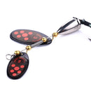 4 PCS HENGJIA SP304 6.5cm 13g Feather Hook Rotating Sequin Road Lure Bait(Black)