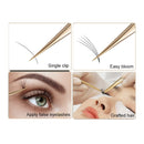 Eyelash Clip Eyelash Tweezers High Precision Eyelash Extension Tool(Dolphin Tweezers)