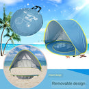 Baby Beach Tent With Pool Portable Foldable Sunshelter, Color: Shark Gray
