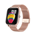 P8 1.4 Inch Heart Rate Blood Pressure Monitoring Smart Watch, Color: Gold Steel