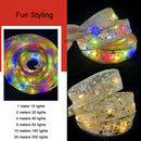 Christmas LED Lights Bronzing Double Ribbon String Lights, Specification: 5m(Silver Color Light)