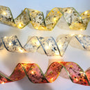 Christmas LED Lights Bronzing Double Ribbon String Lights, Specification: 4m(Silver Warm Light)