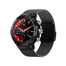 K28H 1.32 Inch Heart Rate/Blood Pressure/Blood Oxygen Monitoring Watch, Color: Black Steel