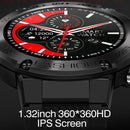K28H 1.32 Inch Heart Rate/Blood Pressure/Blood Oxygen Monitoring Watch, Color: Silver Steel
