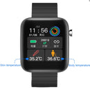 T68 1.54 Inch Body Temperature Monitoring Smart Watch with Flashlight Function(Black)