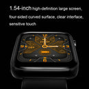 T68 1.54 Inch Body Temperature Monitoring Smart Watch with Flashlight Function(Black)