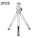 2PCS Projector Phone Stand Desktop Portable Telescopic Mini Metal Tripod, Style: 3 Sections (Silver)