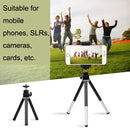 2PCS Projector Phone Stand Desktop Portable Telescopic Mini Metal Tripod, Style: 3 Sections (Silver)