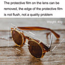 Men Retro Depp Round Frame Glasses Detachable Dual Purpose Polarized Sunglasses(Black)