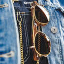 Men Retro Depp Round Frame Glasses Detachable Dual Purpose Polarized Sunglasses(Tortie)