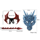 Halloween Carnival Kids Dress Up Toy Dragon Wings Tail Mask Set, Size: One Code(Green)