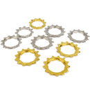 2PCS VG Sports Bike Lightweight Wear -Resistant Freewheel Patches, Style: 10 Speed 13T (Silver)
