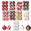 6PCS 6cm Painted Christmas Ball Decoration Props(Red and White Spiral Stripes)