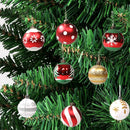 6PCS 6cm Painted Christmas Ball Decoration Props(Red and White Spiral Stripes)