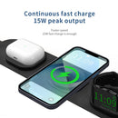 E26 15W 3 In 1 Wireless Charger Suitable For Apple/QI Mobile Phone& Apple Watch & AirPods(Black)