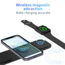 E26 15W 3 In 1 Wireless Charger Suitable For Apple/QI Mobile Phone& Apple Watch & AirPods(Black)