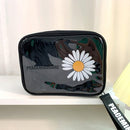 Travel Portable Transparent Large-Capacity Cosmetic Storage Bag, Specification: Small(Mangosteen Black)
