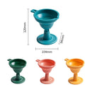 2PCS Kitchen Home Multifunctional Mini Silicone Folding Funnel(Beard Blue)