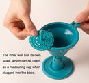 2PCS Kitchen Home Multifunctional Mini Silicone Folding Funnel(Beard Blue)