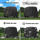 210D Oxford Cloth Golf Cart Cover Scooter Kart Dust Cover, Specification: 285 x 122 x 168cm(Black)