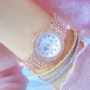 BS Bee Sister FA1101 Women Chain Watch Starry Diamonds Wrist watch(Rose Gold Scale Surface)