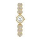 BS Bee Sister FA1606 Diamond Inlaid Ladies Watch Jewelry Chain Watch(Gold)