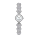 BS Bee Sister FA1606 Diamond Inlaid Ladies Watch Jewelry Chain Watch(Silver)