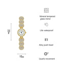 BS Bee Sister FA1606 Diamond Inlaid Ladies Watch Jewelry Chain Watch(Gold)